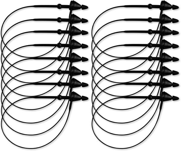 Perco 3 Inch Black Hang Tag Snap Lock Pins - 1,000 Pieces Professional-Grade Plastic Fasteners for Tag Attachment