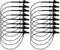 Perco 3 Inch Black Hang Tag Snap Lock Pins - 1,000 Pieces Professional-Grade Plastic Fasteners for Tag Attachment
