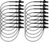 Perco 3 Inch Black Hang Tag Snap Lock Pins - 1,000 Pieces Professional-Grade Plastic Fasteners for Tag Attachment