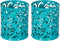 EasyPAG Metal Round Pen Holder 2 Pack - Dark Teal Desk Pencil Organizer for School & Office
