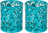 EasyPAG Metal Round Pen Holder 2 Pack - Dark Teal Desk Pencil Organizer for School & Office