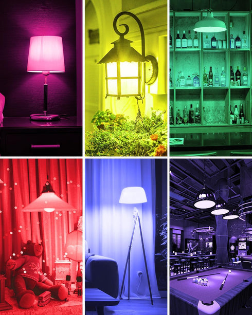 6 Bulb 40 Equivalent,A15 Bulbs Bulb E26 Base,5W 450LM Non-Dimmable,6 Pack. ORALUCE Colors Porch Light Watt LED
