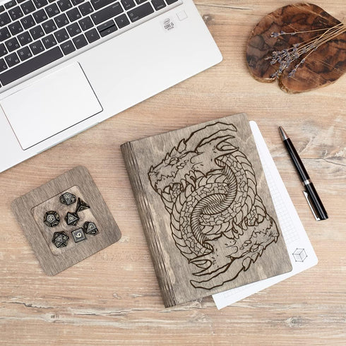 SMONEX Blank Notebook - Blank Grid & Lined Journal for Game Notes, Tracking, Drawing, DnD Accessories Kit