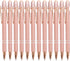 PASISIBICK 12 Pieces Rose Gold Ballpoint Pen with Stylus Tip, 2 in 1 Stylish Metal Pens for Touch Screens, 1.0 mm Black
