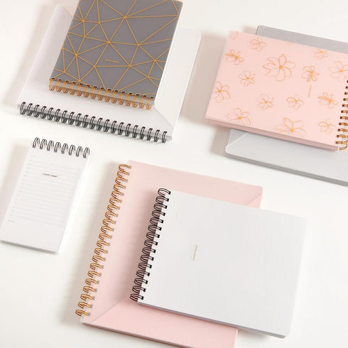 RUSSELL+HAZEL Spiral Memo Notebook, Office Supplies, 7.5” x 9”, 196 Lined Pages, White