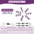 200PCS Purple Solder Seal Wire Connectors, 14-12 AWG Marine Grade Self Soldering Heat Shrink Waterproof Terminals