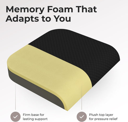 Koelbs Extra Large Seat Cushion, Stylish Plush Velvet Cover, X-Large Memory Foam for Office Chair, Floor Pillow