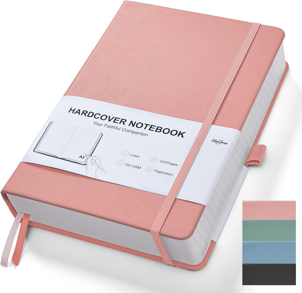 Thick Lined Journal Notebook for Men Women - Leather Journals for Writing, 320 Page Hardcover Notebooks, 5.8" x 8.4"