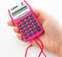 BAZIC Pocket Size Calculator, 8-Digit with Neck String, LCD Display, Small Standard Function Electronics, 6-Pack