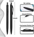 BallPoint Pens, 100 Pack (BLACK Ink), Bulk Pens with Black Barrel, Click Pens for Office Home and School, Retractable