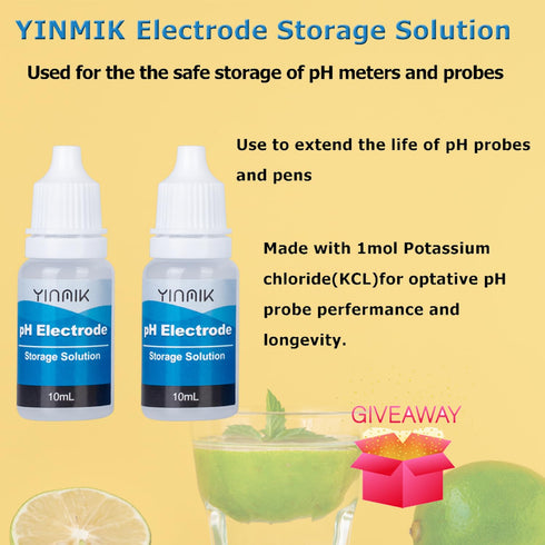 pH Meter Calibration Solution Kit (4.00, 7.00 & 10.01) with pH Electrode Storage Solution, 3 Bottles Buffer Solution