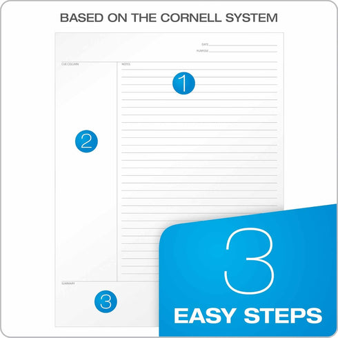 Oxford FocusNotes Writing Tablet, 8-1/2 x 11-3/4 Inches, White, Cornell Rule, 70 Sheets(90221) by Oxford