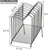 Incline File Sorter, 8 Compartment File Paper Organizer, Standing Wire Organizer Rack with Anti-slip Pads for Desk,