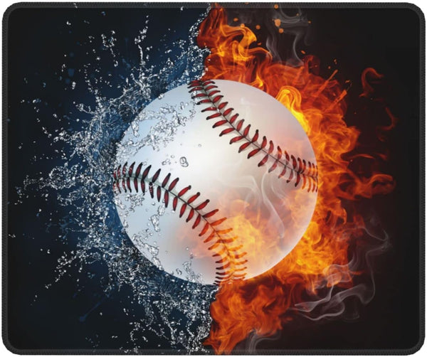 Baseball Mouse Pad for Boys Men, Cool Sports-Themed Non-Slip Rubber Base Gaming Mousepad