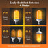Upgraded LED Flame Light Bulbs, 4-Mode Flickering, E26 Fire Light Bulb for Indoor Outdoor, 2 Pack