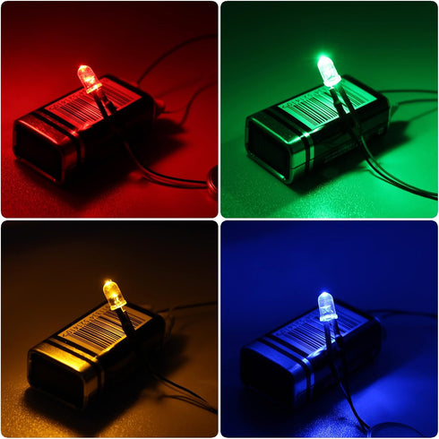100Pcs (10 10Pcs) 5MM 12V 9.4 Inch/24CM DiCUNO Colors Pre Wired LED Diodes, Ultra Bright Light Emitting Diodes Assorted