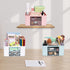 Plastic Pen Organizer, Multifunctional Desk Organizer with 2 Drawers, 4 Compartments for Office, White