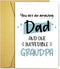 Qiliji Father's Day Card for Grandpa, Happy Father's Day Card from Kid, Grandpa