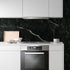Black Marble Peel and Stick Wallpaper - 17.7in*118in Self Adhesive Contact Paper for Kitchen Bathroom Countertops