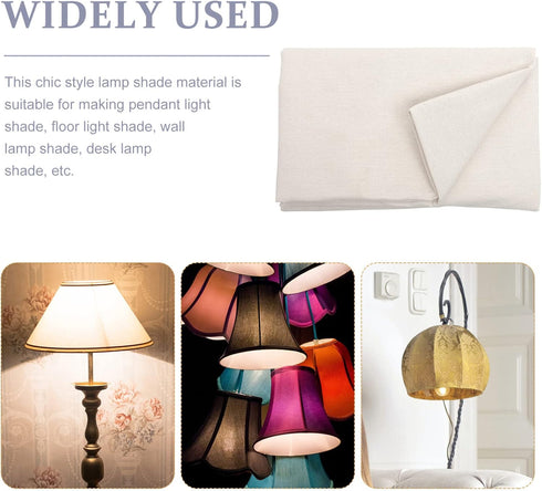 59.05X39.37X0.03In TEHAUX Pre-Cut Lamp Shade Material Linen Fabric Light Cover Diy for Floor Lamp Home Decoration