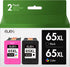 ejet Remanufactured Ink Cartridge Replacement for HP 65, 65XL, 1 Black, 1 Tri-Color for DeskJet Printers