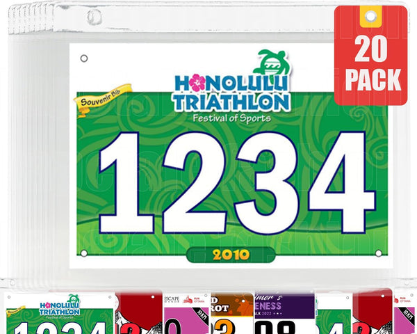 Clear Bib Boards Sleeves Protector for Runners,Race Bib Vinyl Holder,Race Bib Display