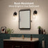 E26 BUTHY Black Wall Sconce Light: Modern Wall Sconces Indoor, LED Wall Light Fixtures with Base and Clear Glass Shade