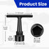Enhon Curb Box Wrench for Pentagon Curb Boxes, Water Meter Wrench for Penta Socket, T Handle Penta Wrench