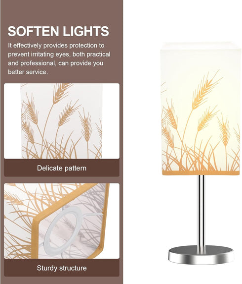 Cabilock Square Cloth Lamp Shade Rustic Fabric Lampshade for Table and Floor Lamps Soft Light Cover Easy to Install