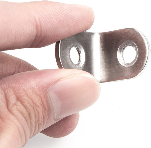 Eliseo 100 Pack Stainless Steel 90 Degree Angle L Shaped Bracket, Corner Brace Joint Bracket Fastener