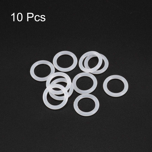 uxcell Silicone O-Rings, 16mm OD 11.2mm ID 2.4mm Width VMQ Seal Gasket for Pipe Repair, Pack of 10
