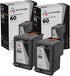 LD Products Remanufactured Compatible Ink Cartridge Replacement for HP 60 CC640WN (2 Pack - Black)