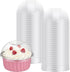 Yiyiring 100 Pack 5oz Plastic Dessert Cup Lids 5oz Dessert Cups Dome Lids