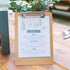 Mini Clipboards, 32 Pack 6" x 9" Small Clipboards, Wooden Mini Clipboards with Low Profile Clip, Hanging Loop