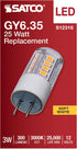 S12316 T5 GY6.35 12V 3000K, SATCO LED Bi-Pin Base Lamp, Low Voltage Halogen Replacement, Clear
