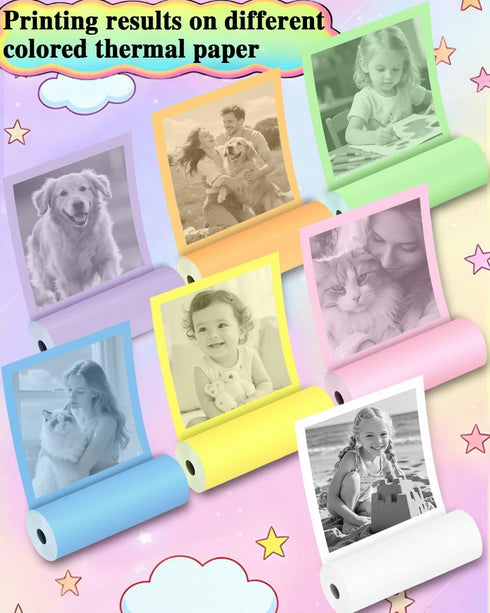 Affheny 20 (0.98" 2.24") Rolls Instant Camera Refill Print Paper, HD Kidizoom Print Camera Paper Refill for Most Kids