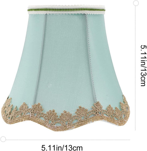 1pc(Green) Cream Colored Cloth Lampshade Retro Cloth Lampshade, Table Lamp Shade Floor Light Lamp Cover Drum Clip-On