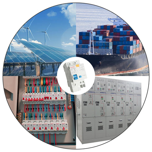 Aopin 1 Pole 6A 230V Miniature Circuit Breaker Low-Voltage DZ47-63 DIN Rail Mount, Residual Current Circuit Breaker