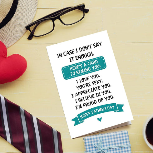 Chenive Husband Father's Day Card Gifts from Wife, Sweet Fathers Day Cards Gifts for Husband Boyfriend, Happy Fathers