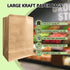 MAXTBEE 100 Pack Bags,58 Lbs Bag,14x10.5x6.5 Inch Paper Kraft Paper Heavy Duty Large Grocery Brown Bags