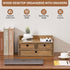 KIRIGEN Desk Organizer with Drawers - Wooden Storage Box with Trays for Office Supplies, Dark Brown