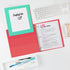 Avery Heavy-Duty Dual Color 3 Ring Binder - 1/2 Inch Slant Rings, Mint/Coral View Binder (17881)