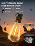 100Ft 30M Dimmable ST38 Bulb Outdoor Patio String Lights: Outside Waterproof Light - Remote Shatterproof Connectable