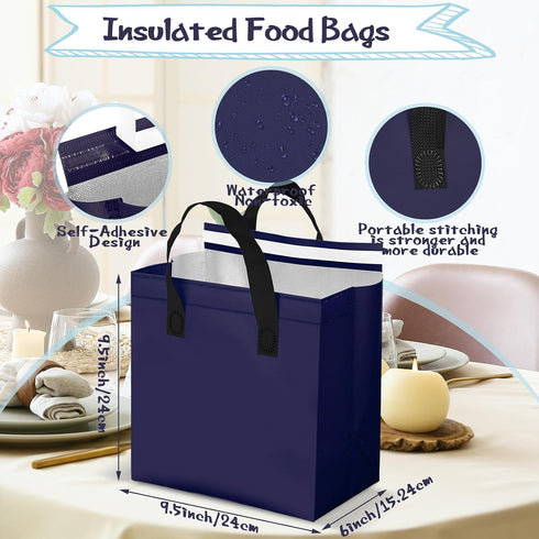 100 9.5 6 9.5 Kacctyen Pcs Insulated Take Out Bags Bulk x x in Thermal Insulation Food Bag for Coffee, Milk Tea, Hot