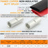 8 Gauge Non-Insulated Butt Connectors 40 PCS Butt Splice Connectors 8 AWG Marine Grade Tinned Copper Butt Splice Terminals 8mm² Seamless Uninsulated Butt Connectors with 40 PCS 3:1 Heat Shrink