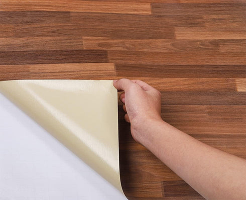 Self Adhesive Wood Butcher Block Contact Paper for Kitchen Countertop Cabinets Door Table Desk Furniture Decal Wallpaper 15.7X117 Inches (Dark Color) by GLOW4U