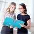 Dunwell 9x12 Presentation Binder with Clear Plastic Sleeves (Aqua), 24 Pockets for 9 x 12 or A4 Size Documents
