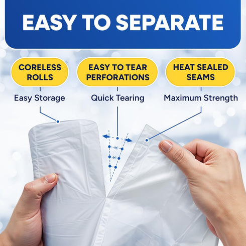 7-10 6 24x23 Pack 1000 PLASTIC PRINCE Gallon Trash Bags, Small Office Trash Bags, Micron Waste Basket Clear Garbage