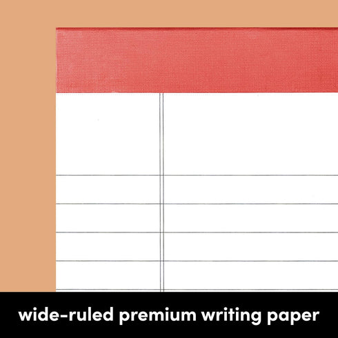 PAPERAGE 6 Pack Lined Legal Pads (Rainbow), 50 Sheets Each, Wide Ruled Note Pads, 8.5 x 11 inches