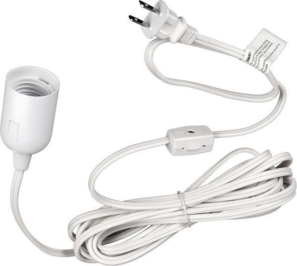 Simple Deluxe Hanging Lantern Extension Cord Cable, Plug-in E26 Pendant Light Socket